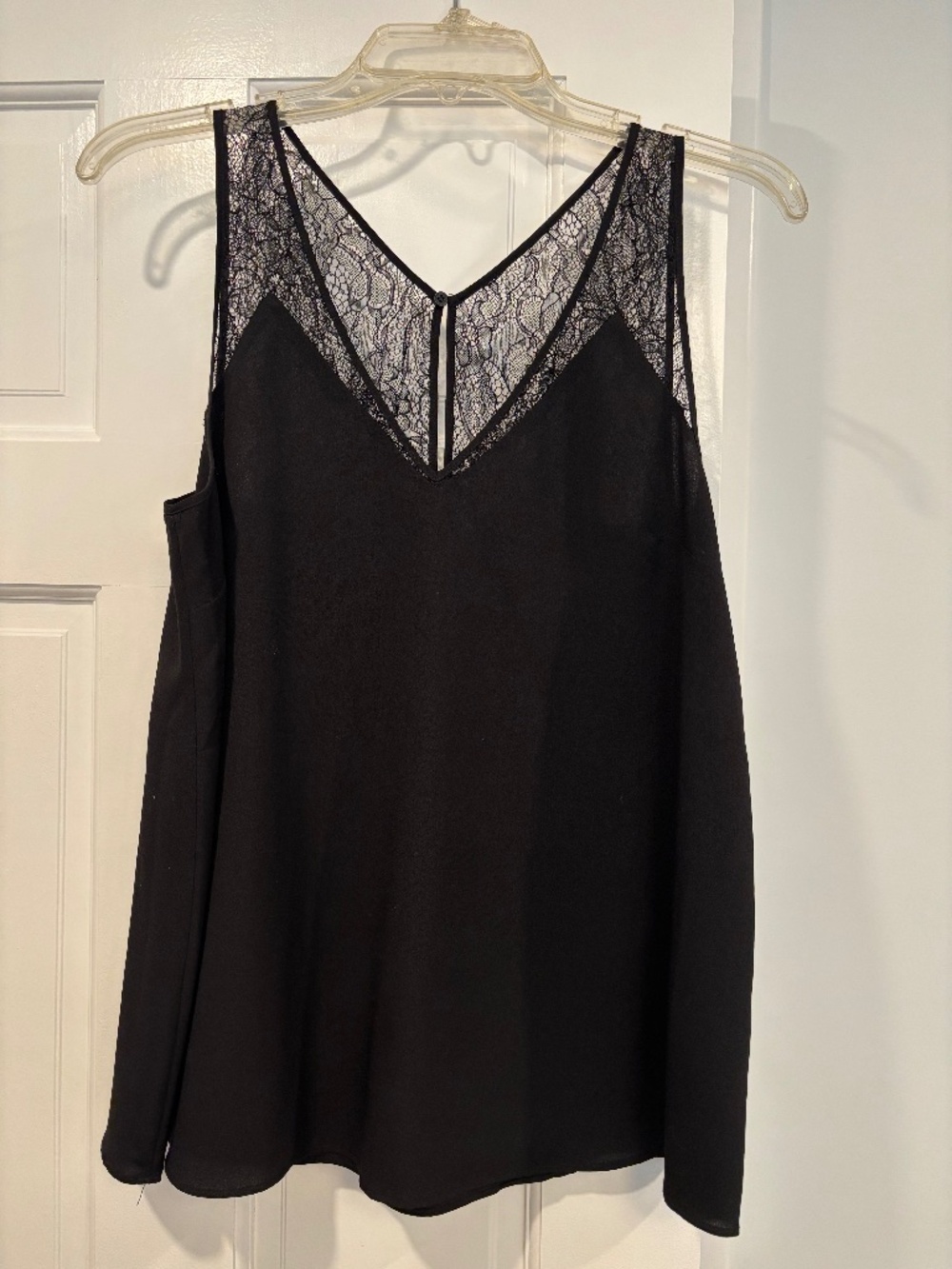 French connection black lacy tank